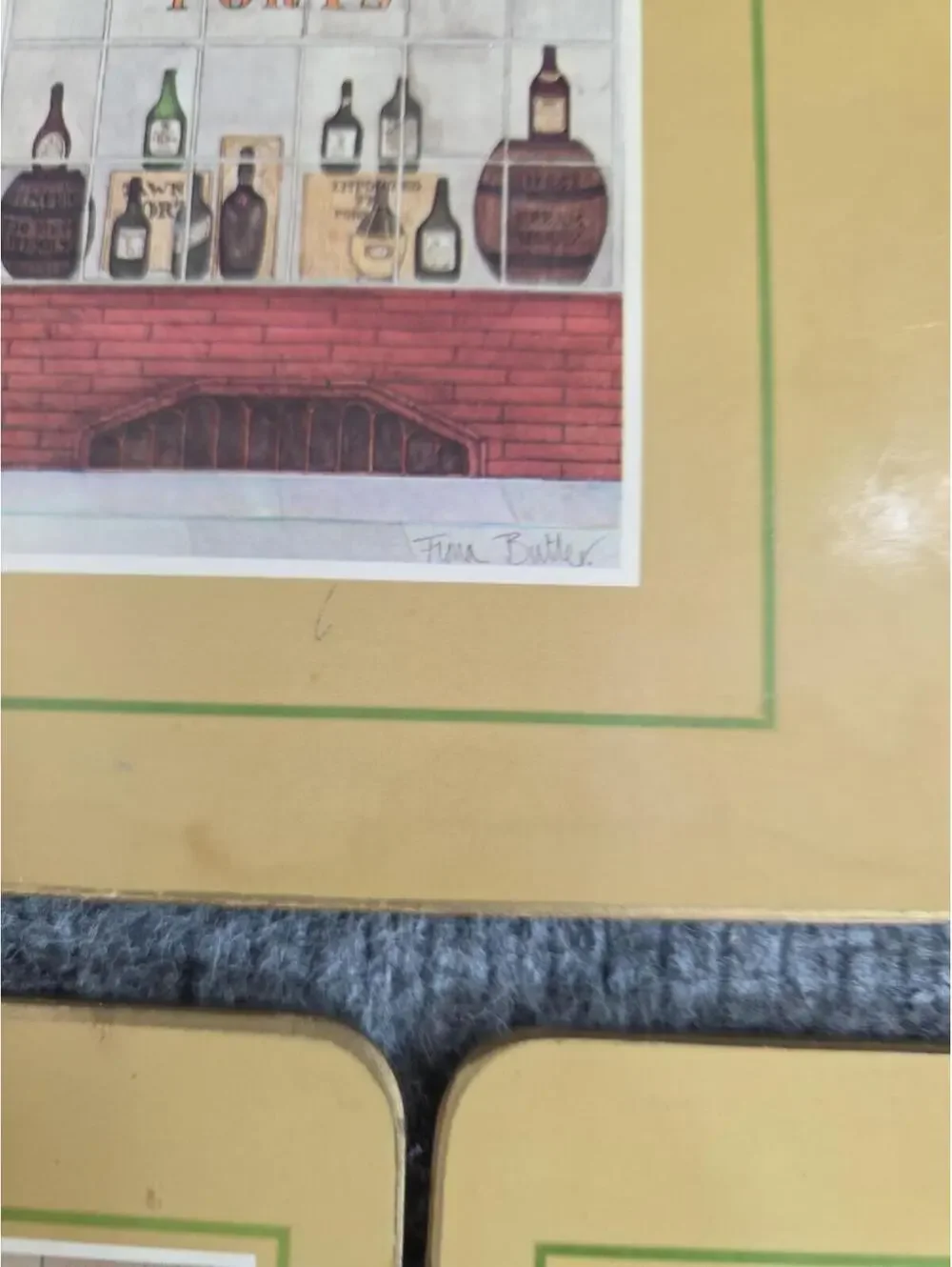Clover Leaf Cork-backed table Mats (8) Storefronts Of Yesteryear By Fiona Butler